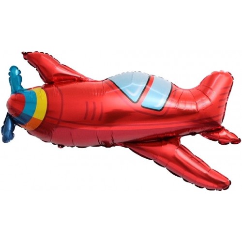 Шар (37''/94 см) Фигура, Самолет, Красный, 1 шт.